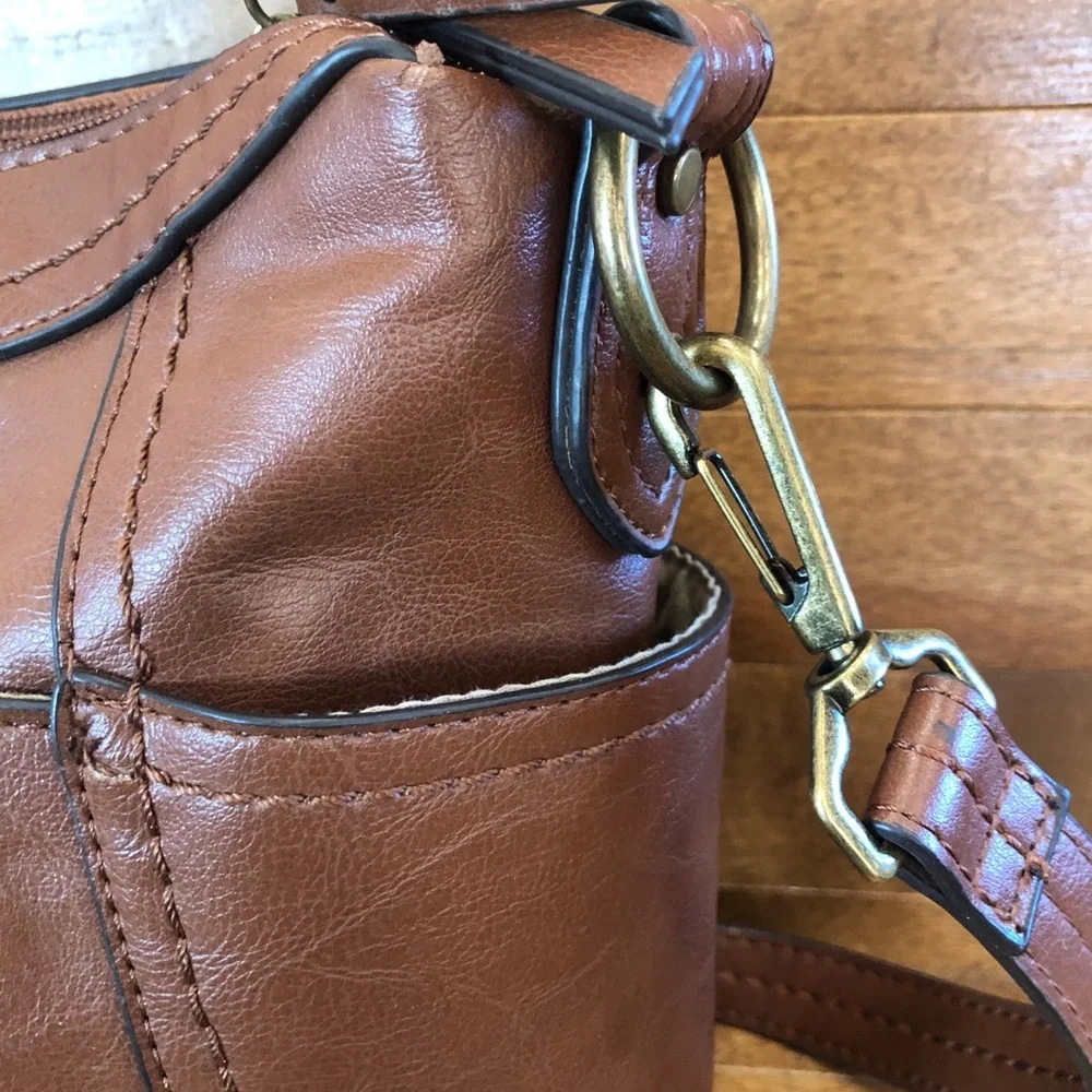 Rosetti Brown‎ Floral Detail Crossbody Purse (B) - Picture 4 of 8